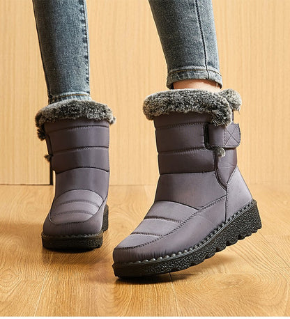 Boots Woman Fashion Winter Boots Women Winter Shoes Women's Snow Boots With Fur Super Warm Footwear Low Heels Middle Botas Mujer