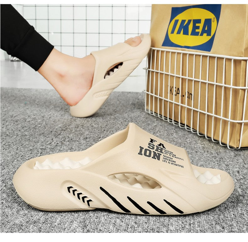 New Summer Man Massage Slippers 2023 Indoor Outdoor Sandals Beach Casual Shoes Soft Bottom Slippers Male Flip Flops Mens Sandals