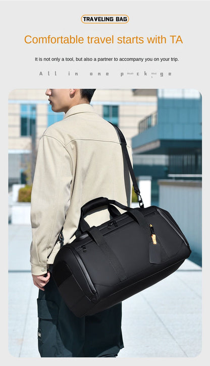 Customized High-end Men's Gym Bag Logo Fitness Bag Sports Bag Dry And Wet Travel Handbag Business Handbag Printed Name