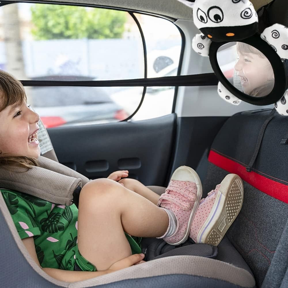 Espelho de Bebê Multifuncional, Alto Contraste Preto e Branco, Tummy Time, Presente de aniversário/Natal para meninos e meninas, para carro