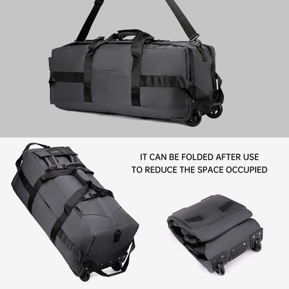 Travel Bag, Large-Capacity Handbag, Portable Outdoor Hand Luggage, Roller Travel Bag, Convenient and Practical Unisex Duffel Bag