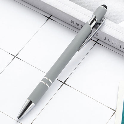 100 Pcs Light - Metal Capacitive Universal Touch Screen Stylus Ballpoint Pen Free Custom Logo Writing Stationery Office Gifts
