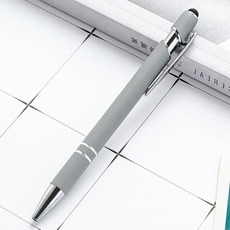100 Pcs Light - Metal Capacitive Universal Touch Screen Stylus Ballpoint Pen Free Custom Logo Writing Stationery Office Gifts