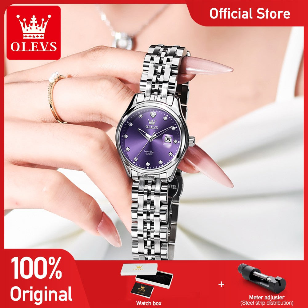OLEVS Women Watch 5649 New Quartz Wristwatch Waterproof Luminous Date Ladies Watches Original Luxury Elegant Woman‘s Gifts