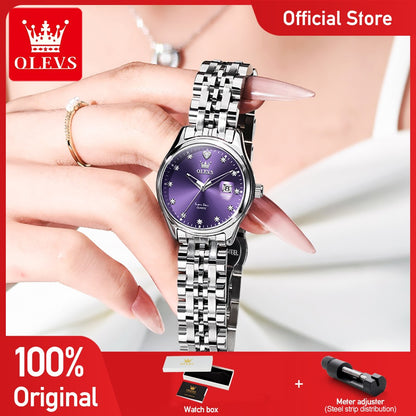 OLEVS Women Watch 5649 New Quartz Wristwatch Waterproof Luminous Date Ladies Watches Original Luxury Elegant Woman‘s Gifts