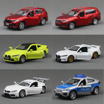MSZ 1/43 BMW M3 M4 X6 X7 Mini Cooper SUV Carro Esportivo de Corrida Brinquedo Modelo Diecast Metal Miniatura Coleção de Fricção Presente Infantil