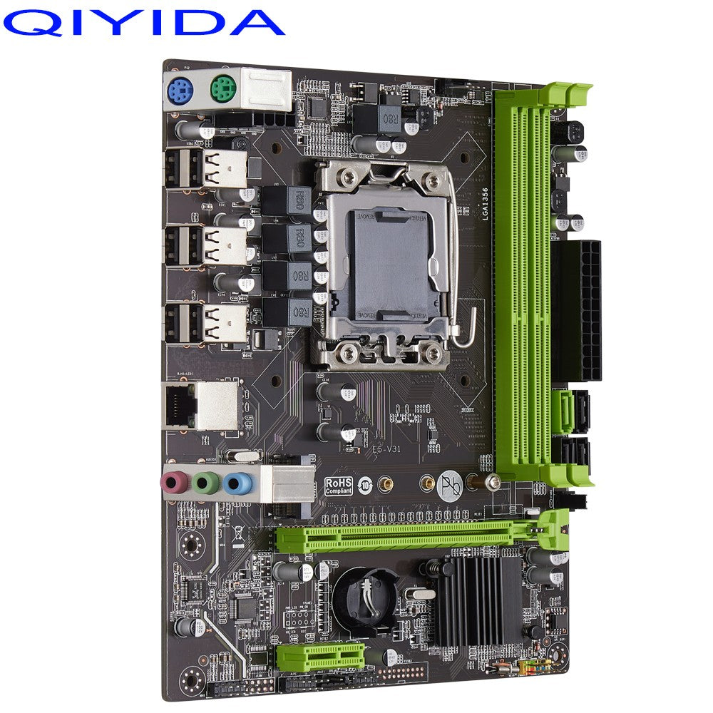 Conjunto de placa-mãe Qiyida X79 E5 2420V2 2*8GB=16GB DDR3 kit combinado de memória NVME SATA 3.0 M ATX Servidor E5 V32