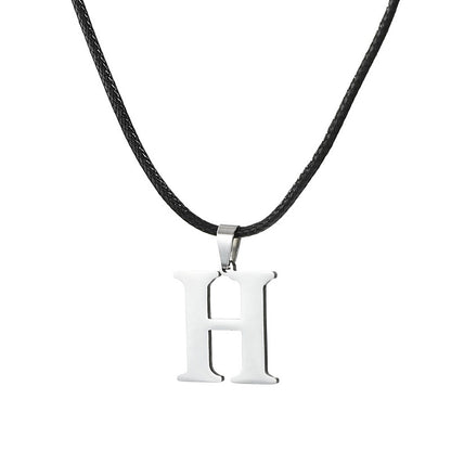 Novo Colar Inicial de A-Z Alfabeto em Aço Inoxidável 26 Letras Inglesas Colar Para Homens Mulheres Presentes de Joias Personalizadas