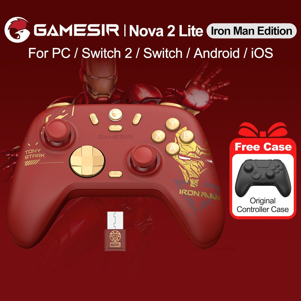 GameSir Nova 2 Lite Iron Man Edition PC Gamepad Wireless Controller for Windows iOS Android Mobile Steam Switch 2&1 Controle