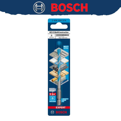 BOSCH EXPERT HEX-9 Broca Multiconstrução Para Concreto Azulejos Macios Broca Helicoidal de Alta Dureza 2608900569 2608900574