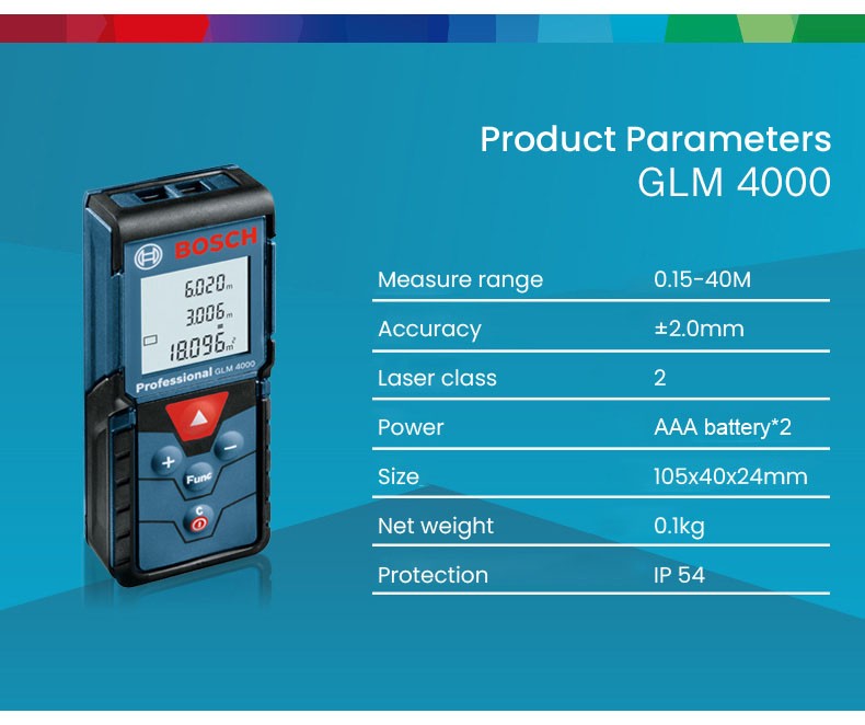 Medidor de Distância a Laser Bosch Trena a Laser Medidor a Laser Profissional Medidor de Distância Ótico Preciso 30-50m Equipamento de Pesquisa