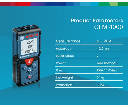Medidor de Distância a Laser Bosch Trena a Laser Medidor a Laser Profissional Medidor de Distância Ótico Preciso 30-50m Equipamento de Pesquisa