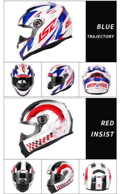 Capacete de motocicleta LS2 FF358 Capacete integral LS2 Draze para homens e mulheres Capacete de corrida de moto com casco de ABS Cascos Para Moto Aprovado pela ECE