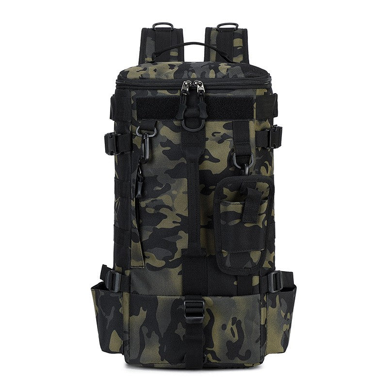 Mochila Tática de Pesca com Porta-Varas, Bolsa para Apetrechos de Pesca, Armazenamento de Equipamentos de Pesca, Sistema Molle, para Acampamento, Caminhada, Bolsa Multifuncional para Exteriores