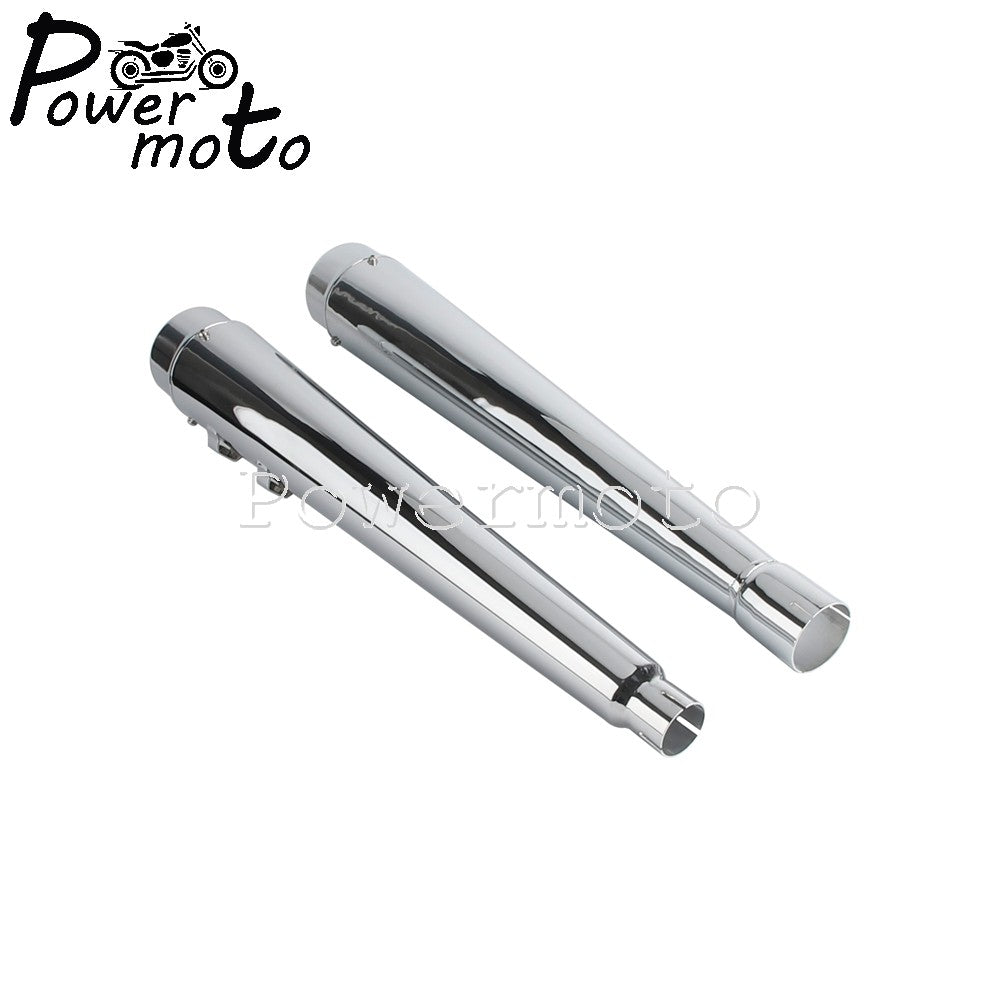 Black/Chrome Exhaust Mufflers Pipes Steel Pipe Motorcycle Accessories For Harley Touring 17+ Road King Road Street Electra Glide