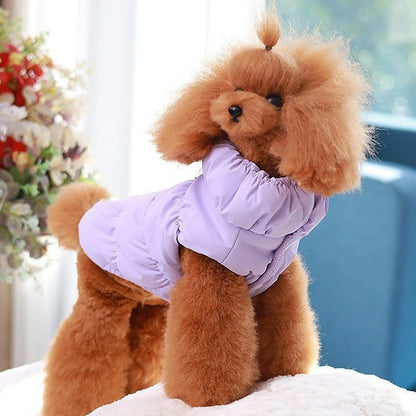 Roupa de cachorro com alças quentes, jaquetas de algodão, jaquetas de duas pernas para animais de estimação, roupas de cachorro de porte médio, roupas de outono-inverno