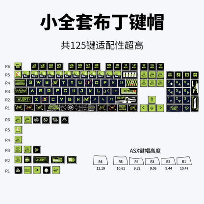 Doomsday Crossing Personalized Keycaps 125 Keys PBT+PC SAX Quad Translucent Pudding Keycaps for MX Switch Mechanical Keyboards