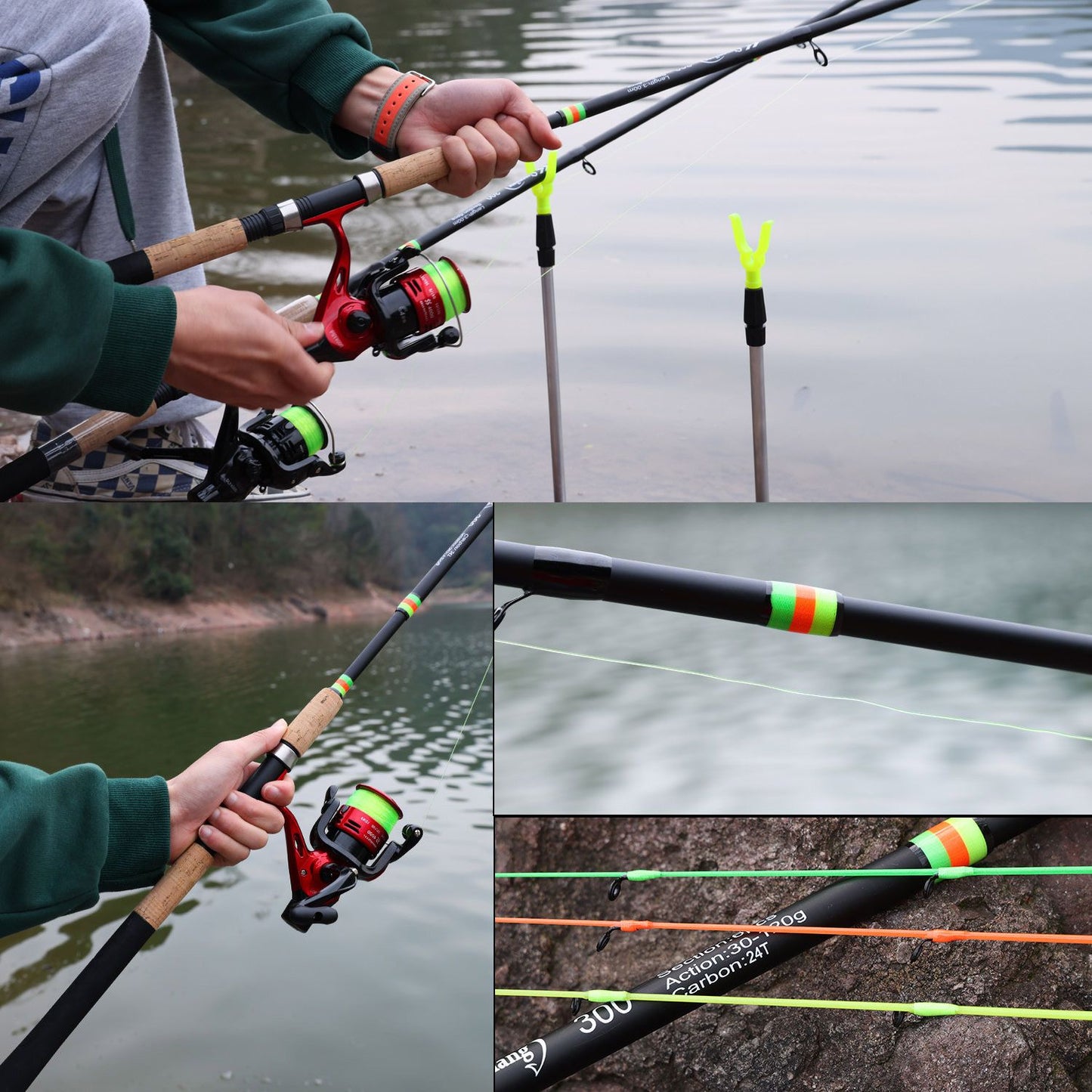 Varas de pesca Sougayilang Feeder ultraleves de fibra de carbono para pesca de carpa com tração máxima de 15 kg com potência L M H para pesca de robalos, carpas e trutas