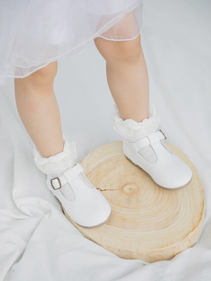 Meckior 2024 New Kids Girls Shoes New Moccasins Candy Color Soft Bottom Non-slip Children's Shoes Fashion Party Princess Shoes