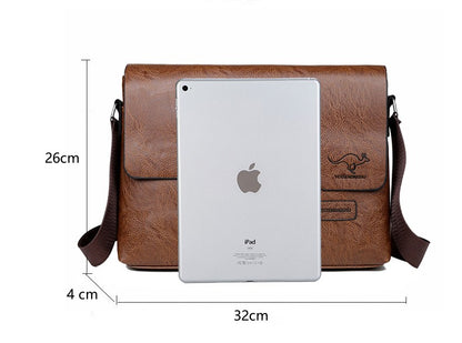 Luxury Brand Men Shoulder Bag For IPAD Leather Business Handbag Men Messenger Bag Large Side Sling Bag Fashion Man Crossbody Bag
