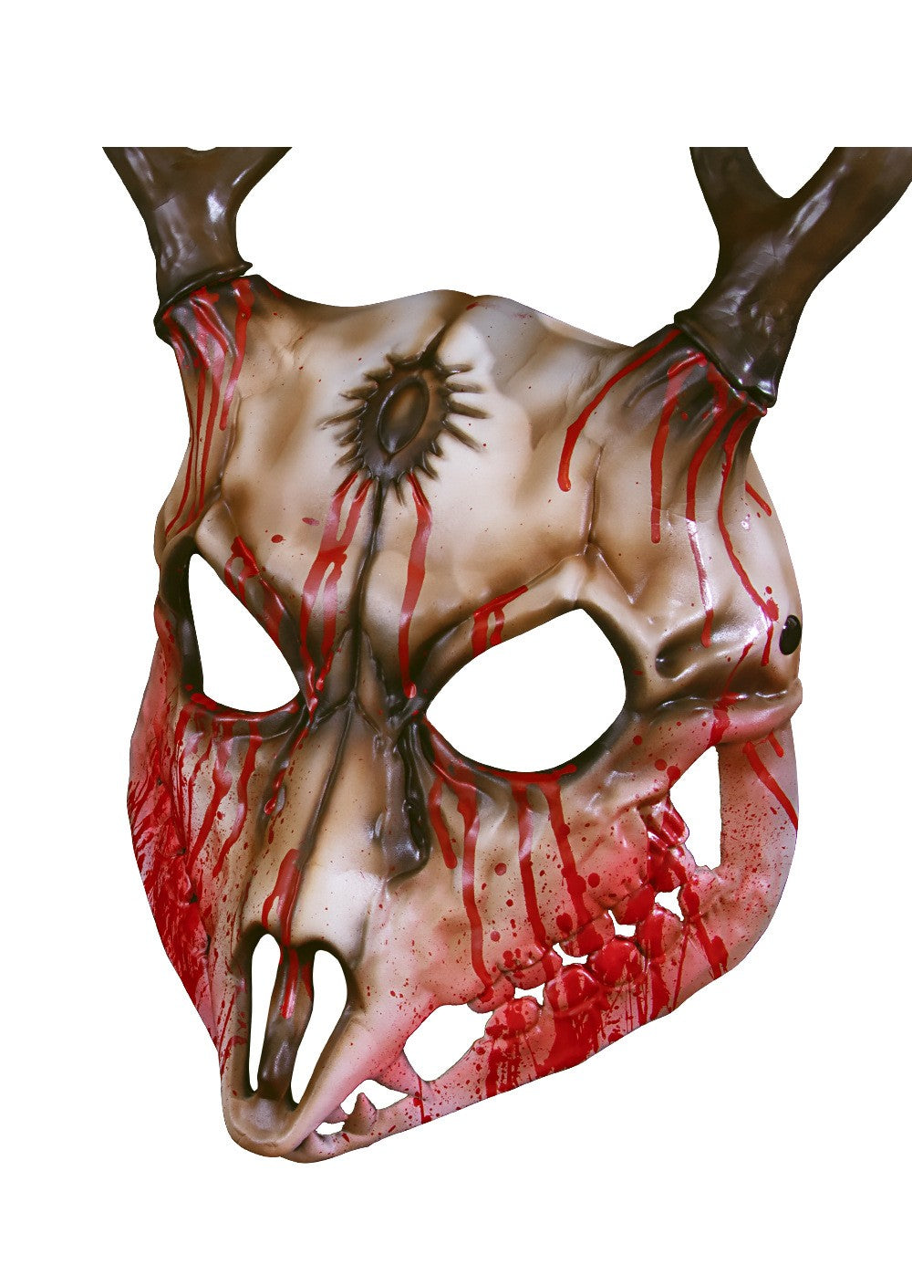Demon Wendigo Elk Mask Cosplay Gothic Headpiece Animal Antlers Horn Bone Masks Halloween Carnival Purim Party Costume Props