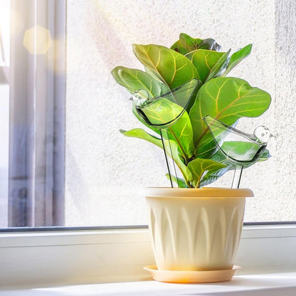 Imitation Glass Plastic Bird Plant Waterer Bird Shape Design Hand Blown Plant Watering Bulbs Garden Water Seepage Drip Device