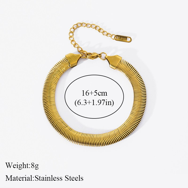 EILIECK 316L Aço Inoxidável Torcido Pulseira Bracelete Para Mulheres Tendência Banhado a Ouro 18K Corrente de Pulso Impermeável Joias Presente Festa