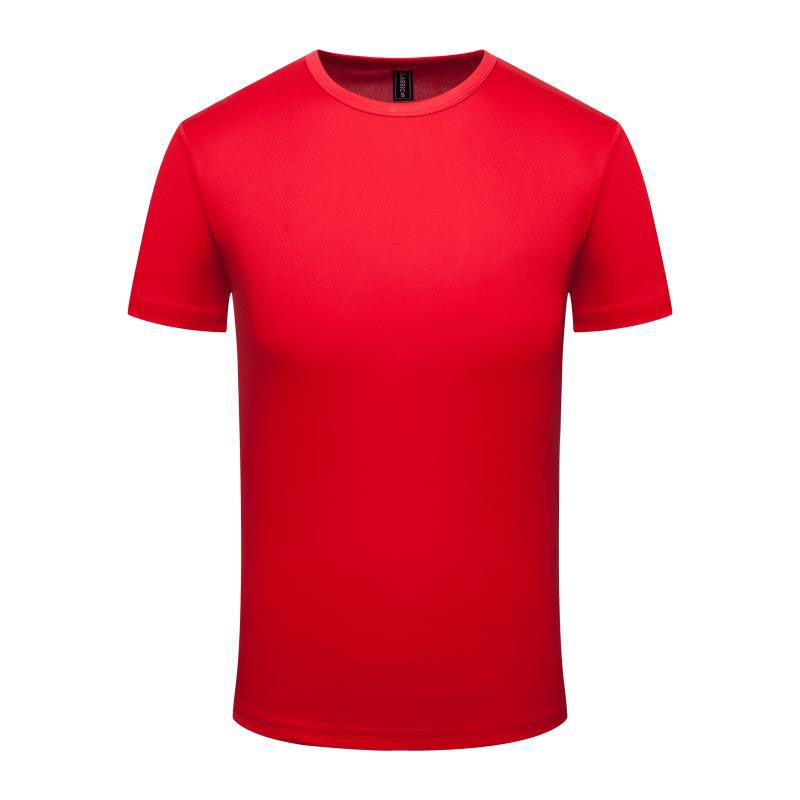 Quick Dry Round Neck T-shirt Custom Printed Embroidered Logo Sports Fitness Short Sleeve Top Running Shirt 2024