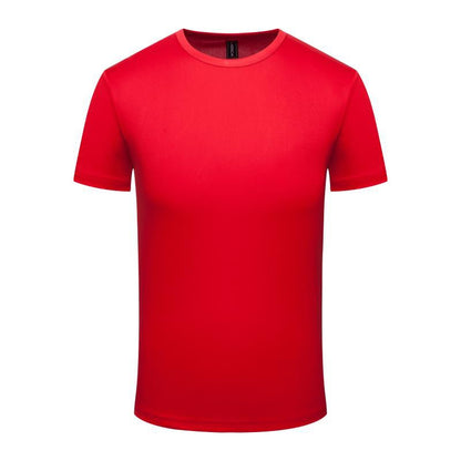 Quick Dry Round Neck T-shirt Custom Printed Embroidered Logo Sports Fitness Short Sleeve Top Running Shirt 2024