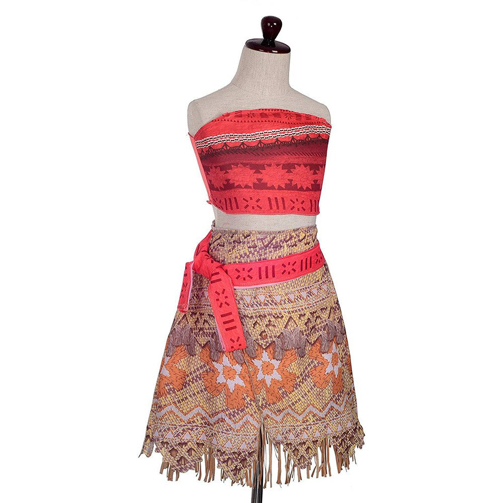 Disney NEW Moana Episode 2 Movie Costume Princess Vaiana Role Play Dress Girls Carnival Outfit Toddler Polynesian Beach Dress
