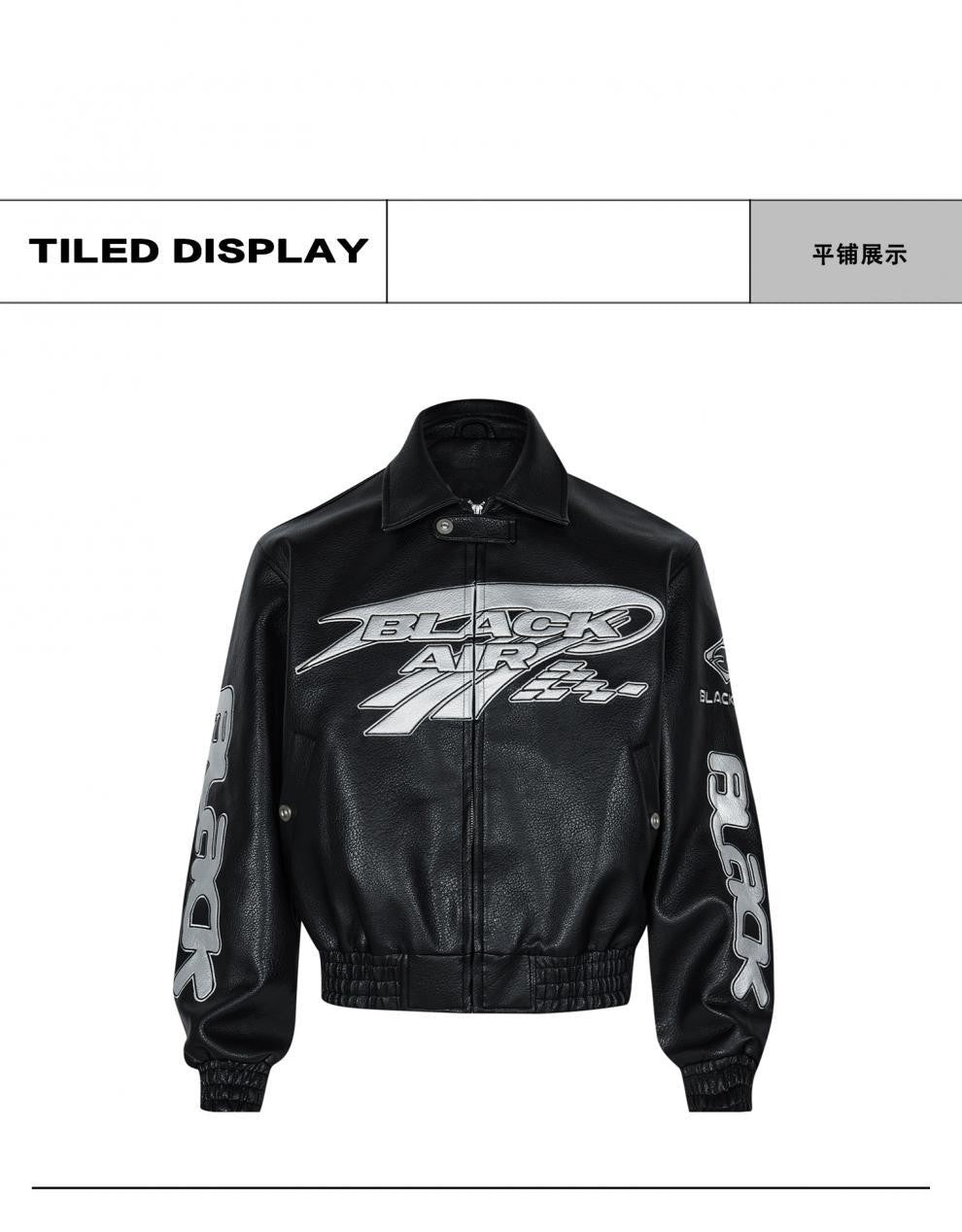 Heavy Duty Embroidered Men's Motorcycle Leather Jacket, Silver Edgy Aesthetic Windbreaker for Men, Autumn Fashion Mans Clothes