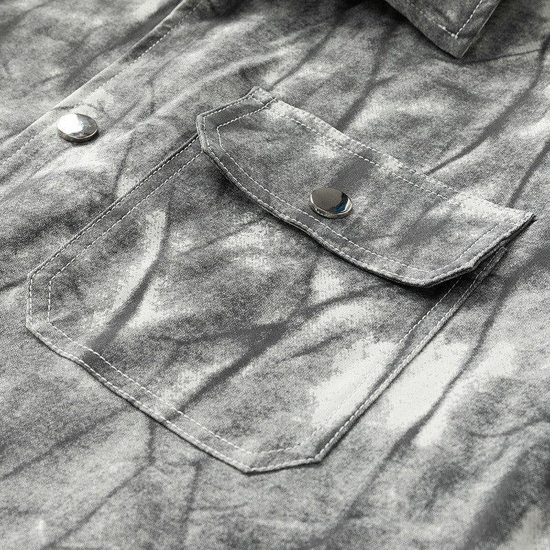 Jaqueta corta-vento, moderna, casual, versátil, casaco comprido, tie-dye, jaqueta de pesca, jaqueta de voo americana retrô, jaqueta jovem