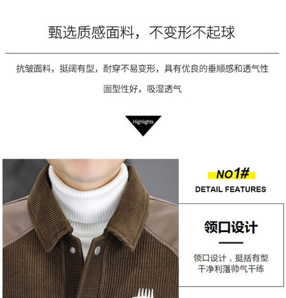 Korean Winter Jacket for Men Thickened and Warm Wool Blends Jacket Casual Business Streetwear Overcoat Social Men Clothing 2023