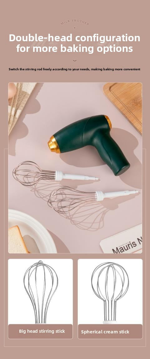 Batedor elétrico de ovos, batedor de leite, máquina portátil para cremes de bolo e geleia, máquina de café e bebidas, misturador de cozinha e doméstico