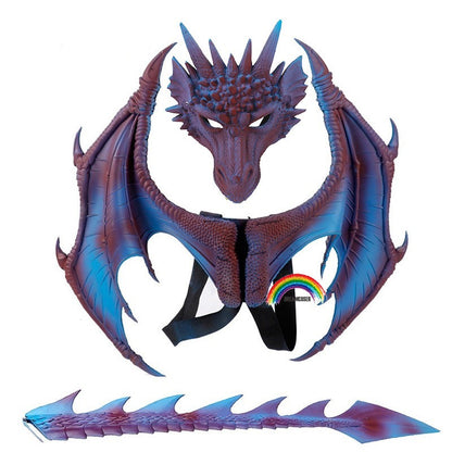 Animal Cospty Dragon Costume Purim Christmas Gift Carnival Party Cosplay Set Wing and Tail faucet Costume