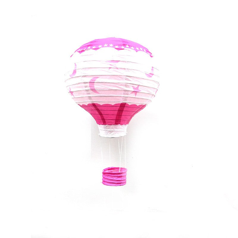 1pc Ceremony Holiday Party Folding Paper Lantern Hot Air Balloon Shape 30/40cm Pink Blue For Kids Baptism Birthday Wedding Decor