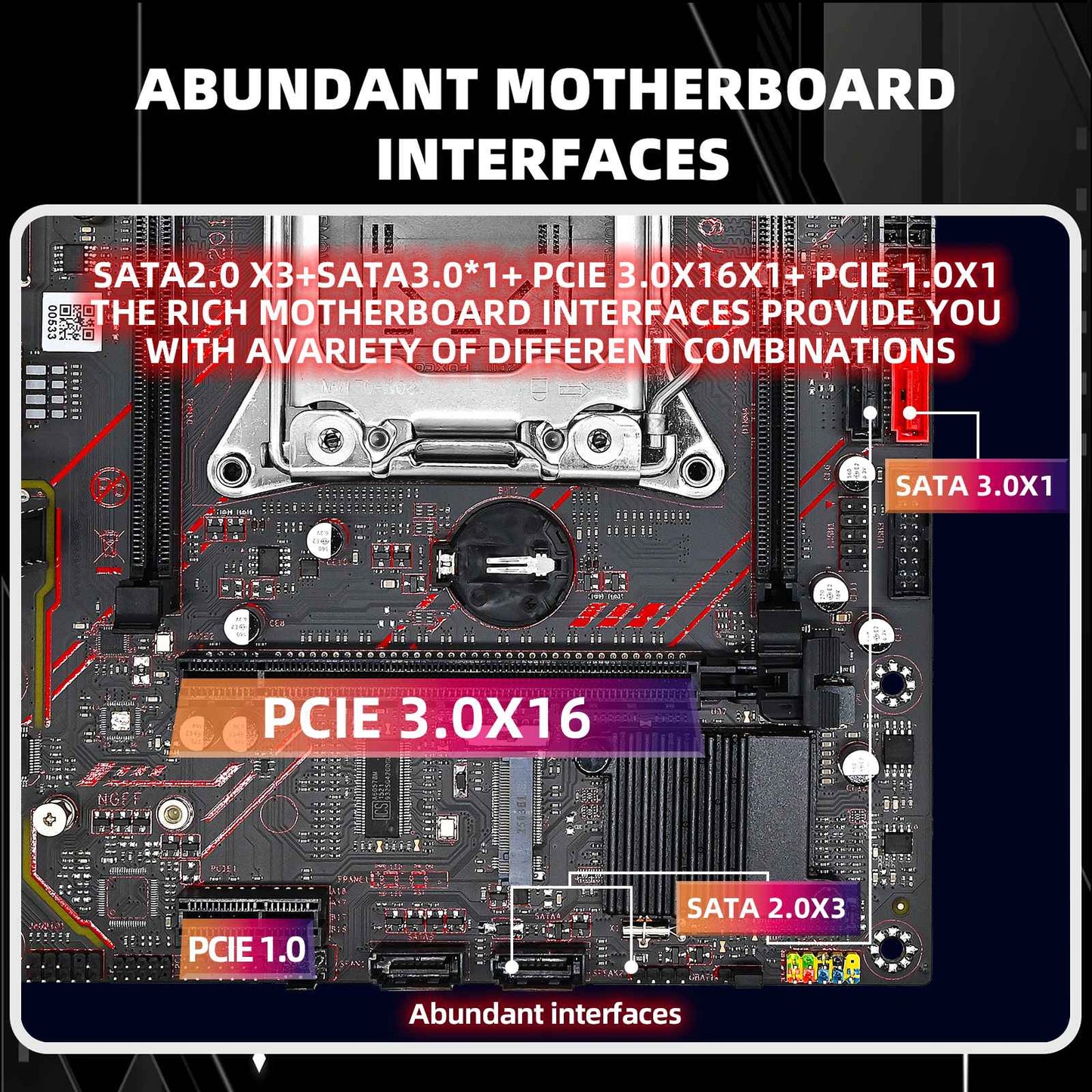 Kit Placa Mãe ZSUS X79 com Processador Intel LGA2011 Xeon E5 2630 V2 Memória RAM ECC DDR3 1*16GB Suporte Slot M.2 NVME