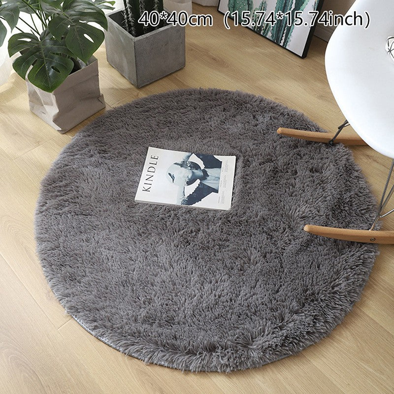 Fluffy Wool Rug Living Room Carpets Faux Fur Round Mat Kids Room Long Plush Rugs Home Bedroom Decor Shaggy Carpet