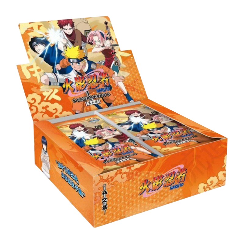 KAYOU Naruto Cards Box Genuíno Anime Figure Card Booster Pack Coleção Sasuke Flash Card Brinquedo Presente de Aniversário Natal para Crianças