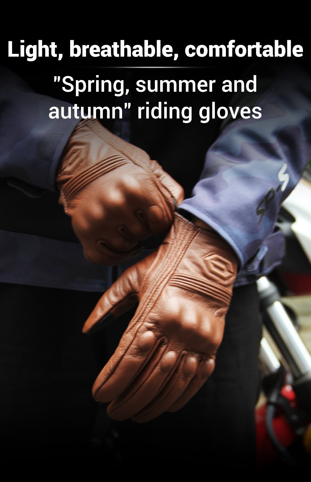 Luvas de Moto de Couro à Prova de Vento Quentes de Inverno Masculinas Antiderrapantes Luvas de Motocross com Tela Sensível ao Toque Luvas de Moto