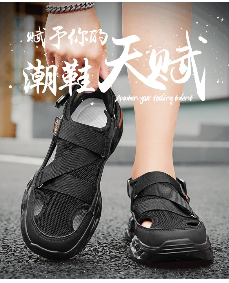 Summer Men Sandals Genuine Leather Mens Casual Shoes Outdoor Men Leather Sandals for Men Beach Shoes Roman mens Shoes