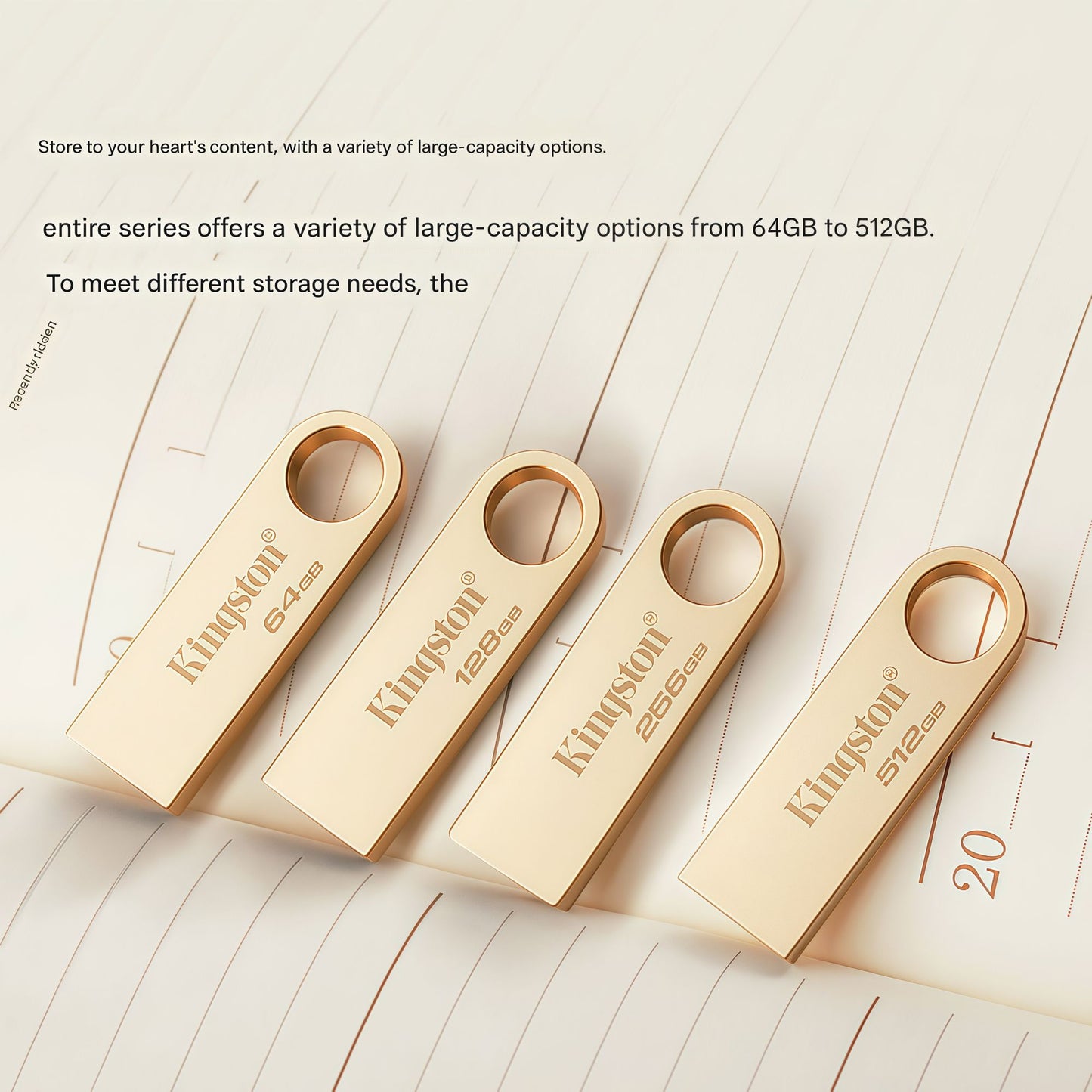 Pen Drive Kingston SE9G3, USB 3.2, Mini Pen Drive de Metal Criativo de Alta Velocidade para Escritório/Negócios/Carro
