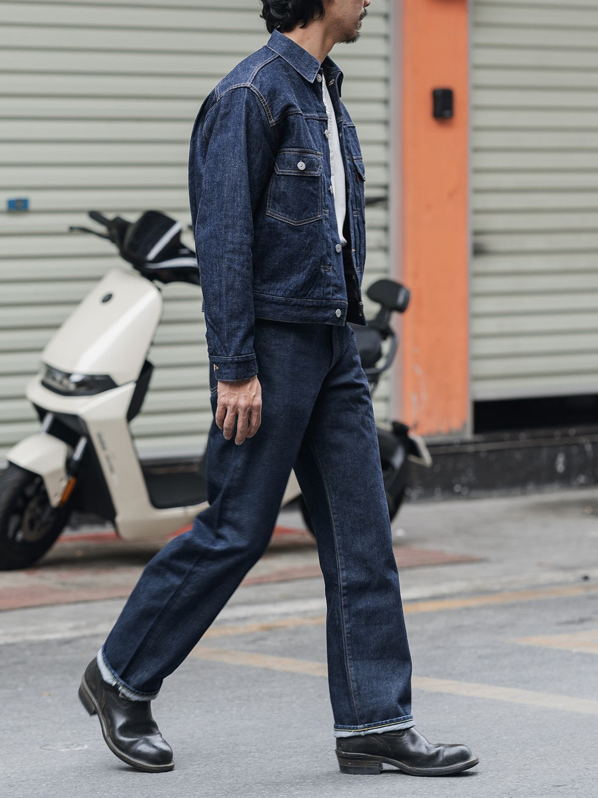 Rugged Bronson Lot 817XX Jean Jacket War Model Blue Selvage Denim Blouse