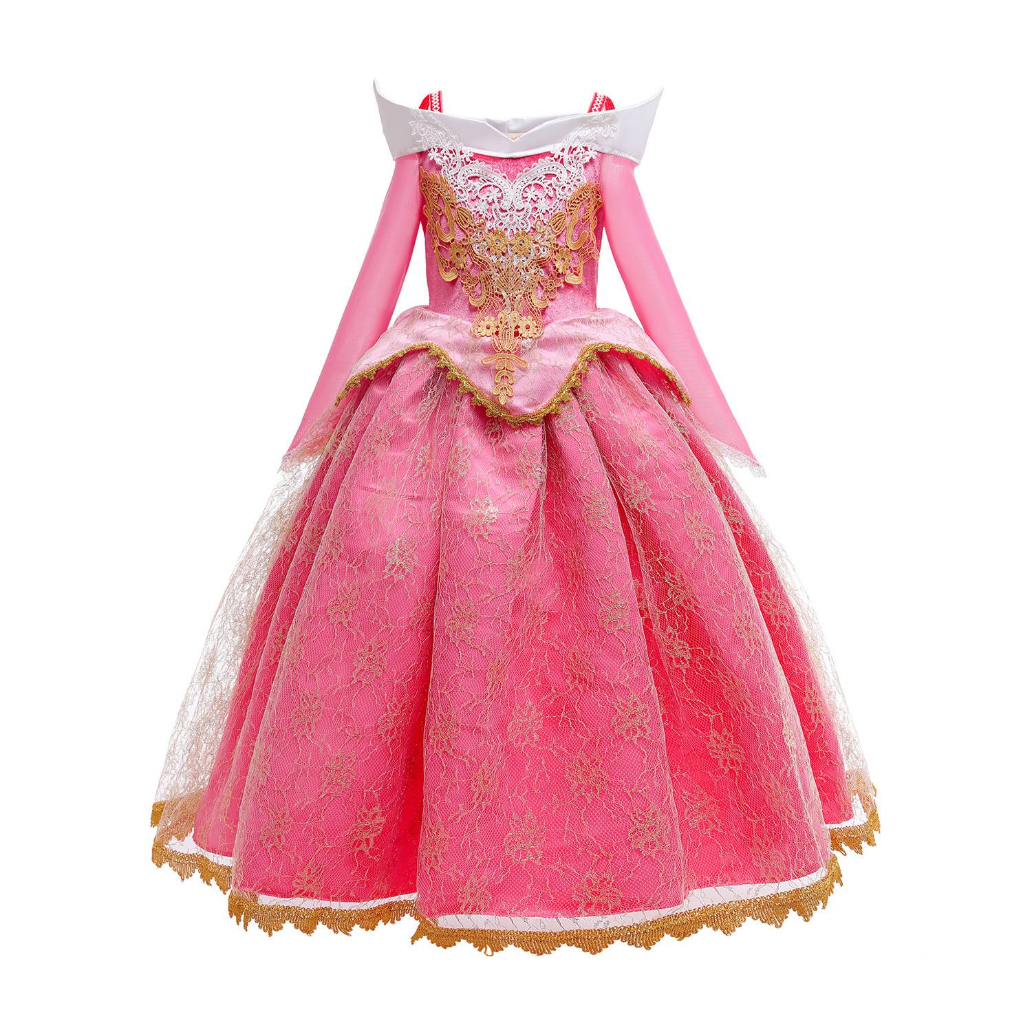Sleeping Beauty Aurora Princess Halloween Cosplay Dress Off Shoulder Gift Carnival Party Fancy Princess Lace Dress