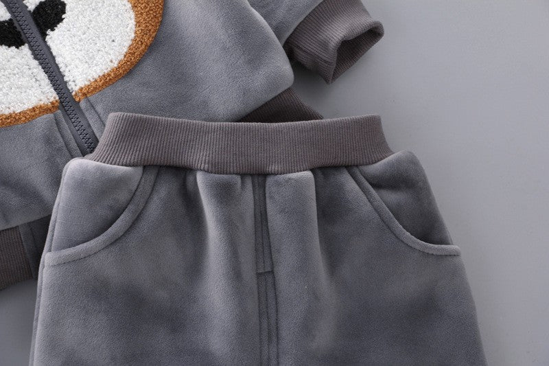 3PCS Winter Autumn Toddler Baby Boys Girls Clothes Baby Sweaters Coat +Pants +Hooded Vest Outfit Set Infant Warm Clothing Suits