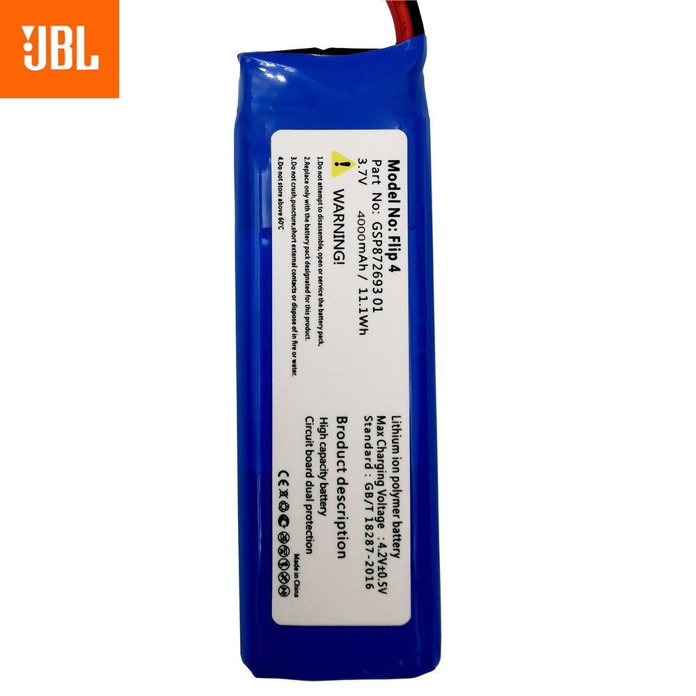Bateria de Substituição 100% Original para Alto-falante Sem Fio GSP872693 01 4000mAh para Baterias JBL Flip 4 /Flip 4 Special Edition