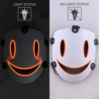 Anime High Rise Invasion Sniper LED Light up Mask Japanese Killer Japanese White Masks Carnival  Halloween Party Costume Props