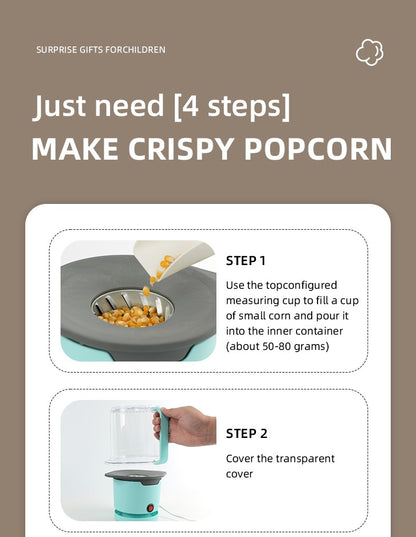 Popcorn Machine Household Healthy Hot Air Oil Free Corn Popcorn Maker For Kitchen Kids Home-made Popcorn Movie Snack 110V/220V