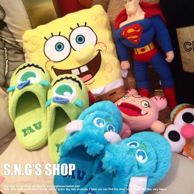 Pantufa de Anime Universidade Monstros Disney Monstros SA Mike Wazowski Sullivan Quente de Inverno Antiderrapante Desenho Animado Sapatos Domésticos