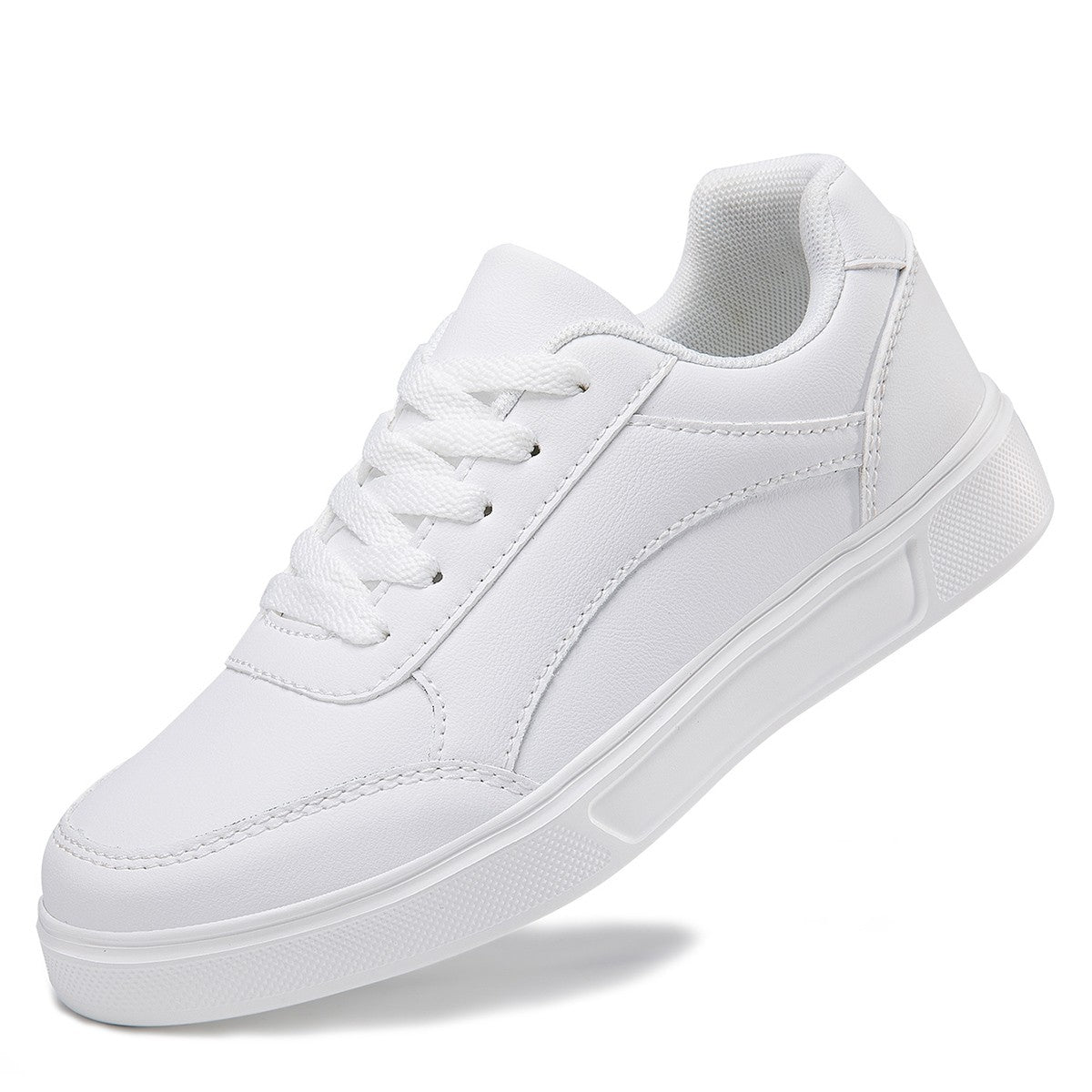 Baasploa Tênis Casual Feminino de Couro com Plataforma para Mulheres Clássicos Confortáveis Sapatos de Skate Antiderrapantes